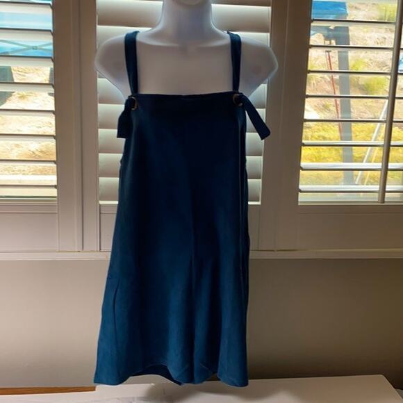 NWT MINKPINK Medina Suede Playsuit S Blue - Picture 8 of 15